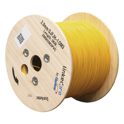 LINKEDPRO BY EPCOM 2MMOM3PVC - Cable de Fibra Óptica Multimodo OM3 / Simplex 1 Fibra / Tight Buffer 2.0 mm / Atenuación 3.5 dB/km | SIERRA STORE