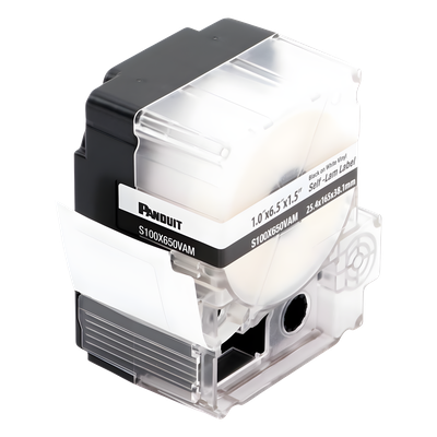 PANDUIT S100X650VAM - Casete de Etiquetas Autolaminadas / 45 Unidades / 25.4 x 165.1 mm (1 x 6.5 in) / Cables 4 a 8.1 mm (0.16 a 0.32 | SIERRA STORE