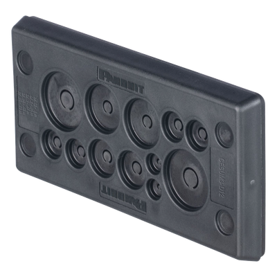 PANDUIT CESUM3-D12 - Pasacables Rectangular de Membrana / IP66 / 12 Orificios / Cables 3 mm a 20 mm / 3.39" x 1.42" / 4.8" (121.9 mm) | SIERRA STORE