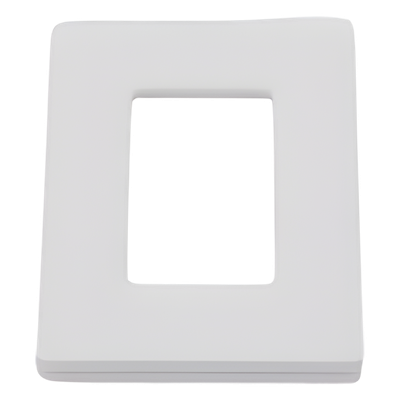 Placa de Pared Screwless / 1 Espacio (1 Gang) / Acabado Satinado Snow / Perfil Delgado 0.30 in (7.6 mm) / Apertura Estilo Designer | SIERRA STORE