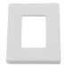 Placa de Pared Screwless / 1 Espacio (1 Gang) / Acabado Satinado Snow / Perfil Delgado 0.30 in (7.6 mm) / Apertura Estilo Designer | SIERRA STORE