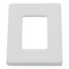 Placa de Pared Screwless / 1 Espacio (1 Gang) / Acabado Satinado Snow / Perfil Delgado 0.30 in (7.6 mm) / Apertura Estilo Designer | SIERRA STORE