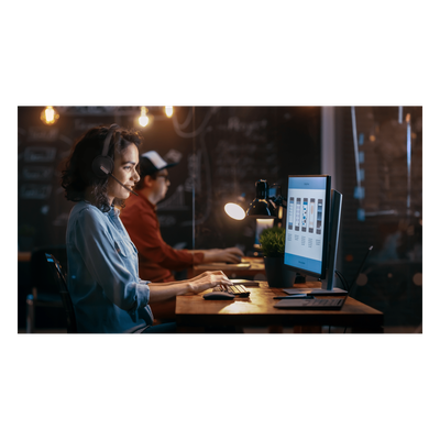 Diadema Bluetooth / Cancelación de Ruido con 3 Micrófonos / Bluetooth 5.3 / Alcance 50 m (164 ft) / Batería 35 Horas / Audio Estéreo UC | SIERRA STORE