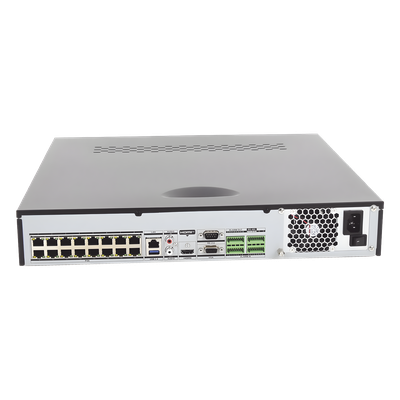 HIKVISION DS-7716NI-K4/16P(D) - NVR 12 Megapixel (4K) / 16 canales IP / 16 Puertos PoE / Soporta Cámaras con AcuSense / 4 Bahías de | SIERRA STORE
