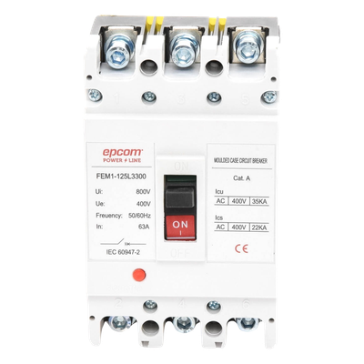 Protector Térmico Trifásico / 63A / 690V CA / 3P / Capacidad de Ruptura 125A / -5°C a +40°C | SIERRA STORE
