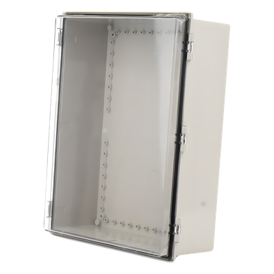 Gabinete Plástico ABS / Uso en Intemperie / 350 x 460 x 160 mm / Puerta Transparente de Policarbonato / Cierre con Broches Inoxidables | SIERRA STORE