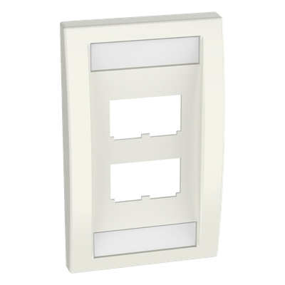 PANDUIT CFPE4IWY - Placa de Pared Vertical / 4 Puertos Mini-Com / 69.8 x 114.3 mm / 2.75 x 4.5 pulg / Blanco Mate | SIERRA STORE