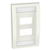 PANDUIT CFPE4IWY - Placa de Pared Vertical / 4 Puertos Mini-Com / 69.8 x 114.3 mm / 2.75 x 4.5 pulg / Blanco Mate | SIERRA STORE