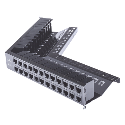 SIEMON ZS-PNLA-U48E - Patch Panel / 48 Puertos / Blindado / Modular / Angulado / 1UR / Alta Densidad | SIERRA STORE