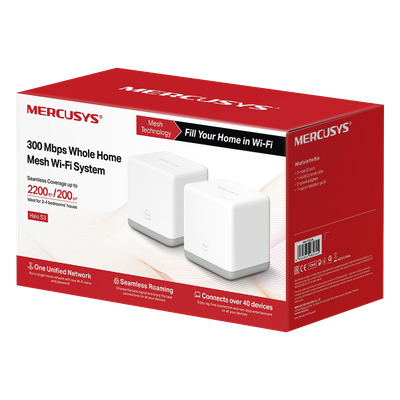 KIT de sistema inalámbrico HALO S3 mesh para hogar, 2.4GHz N, doble puerto 10/100Mbps, conexión de hasta 40 dispositivos. | SIERRA STORE