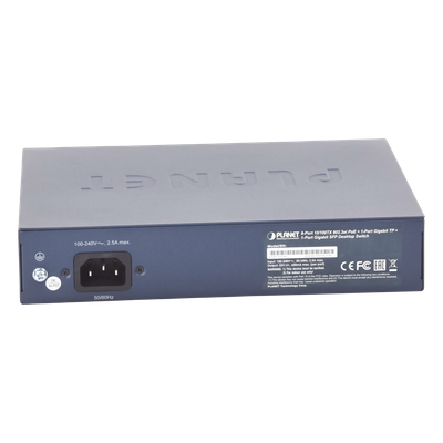 Switch no Administrable 8 puertos 10/100 PoE 802.3af/at 135W, 1 puerto Uplink 10/100/1000 y 1 SFP 100/1000 para escritorio | SIERRA STORE