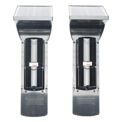 Detector Fotoelectrico Solar / 2 Rayos Infrarrojos / Alcance 60 m (196.9 ft) Exterior / 120 m (393.7 ft) Interior / Panel Solar | SIERRA STORE