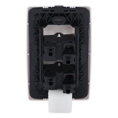 Apagador Dúplex de 10 A/ 127 V CA ~ 60 Hz /  1 1/2 Módulos / Color Blanco. | SIERRA STORE