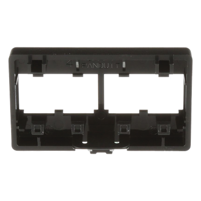 PANDUIT CFFP4BL - Placa de Mobiliario Modular / 4 Puertos Mini-Com / ABS / 2.9 x 1.77 x 0.88 in / Negro | SIERRA STORE
