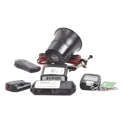 (MONITOREO en APP) Kit de Alarma Vehicular Profesional de 2 vías y control LCD con modulo CM2500 Incluye  GPS X1-MAX LTE | SIERRA STORE
