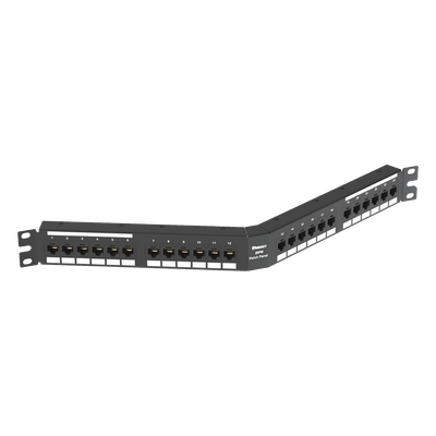 PANDUIT DPA24688TGY - Panel de Parcheo de Impacto / Angulado / Categoría 6 / 24 Puertos / 1UR / 19" | SIERRA STORE