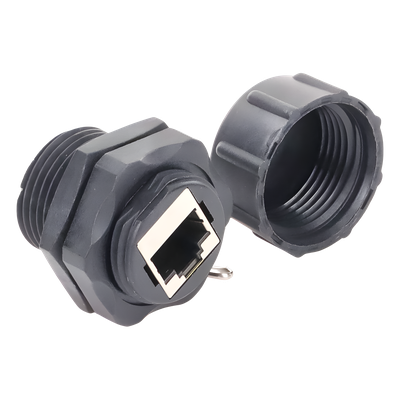 LINKEDPRO BY EPCOM LP-C6WP-CP - Acoplador Industrial / Cat 6 Blindado / IP67 Waterproof / -10°C a 60°C / 750 Ciclos / 50μm Oro | SIERRA STORE