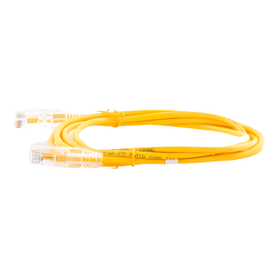 LINKEDPRO BY EPCOM LP-UT6A-200-YE28 - Cable de Parcheo Slim UTP Cat6A / 2 m (6.56 ft) / 28 AWG / Amarillo / RJ45 Chapado en Oro | SIERRA STORE