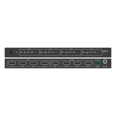 Matriz HDMI / 4x4 / 4K@30Hz / 10.2 Gbps / Escalador Integrado / Video Wall / Control RS-232 e IR | SIERRA STORE