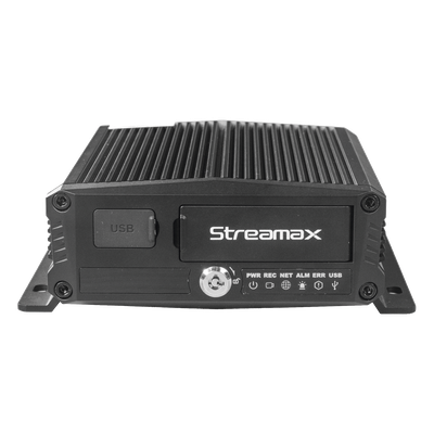 DVR Móvil / 6 Canales / 4 AHD + 2 IP / H.265 / IA Embebida ADAS+DSM / 4G-GPS-Wi-Fi / Almacenamiento 3 TB / SD 1 TB + SSD M.2 2 TB | SIERRA STORE