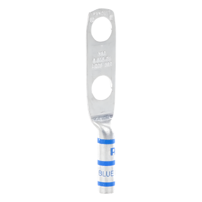 PANDUIT LCC6-38D-L - Zapata de Compresión / Calibre 6 AWG / Doble Barreno 3/8" (9.5 mm) / Espaciado 25.4 mm (1") / 35 kV / 90°C | SIERRA STORE