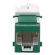 SIEMON U6-K07NS - Jack Keystone / Cat6 UTP / Terminación 110 / Color Verde / UL 94 V-0 / -10°C a 60°C | SIERRA STORE