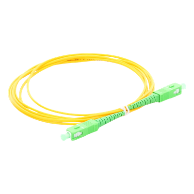 LINKEDPRO BY EPCOM LPSMJSCASCASP22 - Jumper de Fibra Óptica Monomodo SC/APC SC/APC Simplex, color amarillo, 2 metros, 2mm | SIERRA STORE