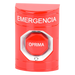 Botón de Emergencia / Acción Mantenida / Girar para Restablecer / LED Multicolor / Texto Español / ADA / Anti-Vandálico | SIERRA STORE