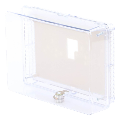 Guarda Antimanipulación para Termostato / Policarbonato Transparente / Montaje Vertical u Horizontal / Cerradura con Llave / Tamaño | SIERRA STORE