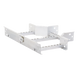 Derivación T Horizontal / Perfil Z / Peralte 3 1/4" / Ancho 9" / Radio de Curvatura 8" / Aluminio / Incluye Tornillería | SIERRA STORE