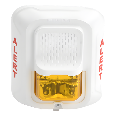 Lámpara Estroboscópica Color Blanco, para Notificación de Alerta, Montaje en Pared, Lente Estroboscópico Color Ámbar, Candelas | SIERRA STORE