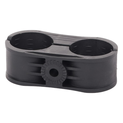 Sujetador Plástico para Cable Coaxial / Doble Soporte / 1-5/8 in / Máx 2 in (51 mm) / Varilla 3/8' o M10 | SIERRA STORE