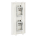 Placa Plana de Voz y Datos / Guardapolvo Integrado / 2 Puertos Keystone / Perfil 5 mm / 108 × 52 mm / 4.25 × 2.05 pulgadas / Color | SIERRA STORE