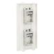 Placa Plana de Voz y Datos / Guardapolvo Integrado / 2 Puertos Keystone / Perfil 5 mm / 108 × 52 mm / 4.25 × 2.05 pulgadas / Color | SIERRA STORE