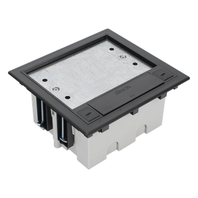 Caja de Piso Falso / 2 Módulos Dobles / Profundidad Ajustable 90-120 mm (3.54-4.72 in) / Tapa Embellecedor / IK08 / +125 °C | SIERRA STORE