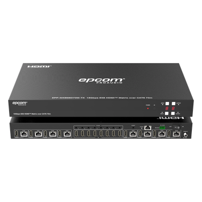 Matriz HDMI / 8x8 / 4K@60Hz 4:4:4 / 8 Salidas HDMI + 8 CAT / Extensión 70 m (229.7 ft) / HDR10 / Dolby Vision / Control Web | SIERRA STORE