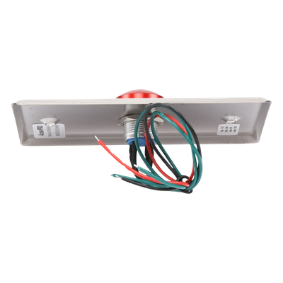 ACCESSPRO APBRRLC - Botón de Parada de Emergencia / Contacto NO/NC / LED 12 VCC / Acero Inoxidable / Ø 16 mm / Placa 115 x 70 x 32 mm | SIERRA STORE