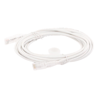 LINKEDPRO BY EPCOM LP-UT6A-500-WH-28 - Cable de Parcheo Slim UTP Cat6A / 5 m (16.40 ft) / 28 AWG / Blanco / RJ45 | SIERRA STORE