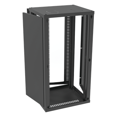 LINKEDPRO BY EPCOM SR-1924-GFP - Gabinete para Montaje en Pared, Puerta de Cristal Templado, Cuerpo Fijo con Rack 19" de 24 Unidades | SIERRA STORE