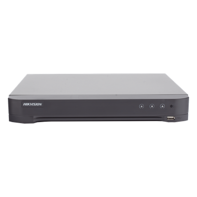 HIKVISION IDS-7208HUHI-M1/XT - DVR Pentahíbrido / 16 Canales (8 TURBOHD + 8 IP) / 8 Megapixel (4K) / Audio Bidireccional Coaxitron / | SIERRA STORE