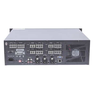 Mezclador Amplificador de Audio - 4 zonas de 240W RMS Hasta 960W | 4 Canales | 5 Entradas | MP3 Tuner USB/SD | 1 Entrada de Micrófono | SIERRA STORE