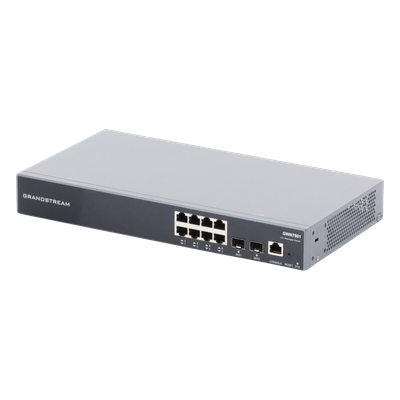 Switch Administrable Gigabit / 8 Puertos RJ45 + 2 SFP Uplink / 20 Gbps / 14.88 Mpps / GWN Cloud | SIERRA STORE