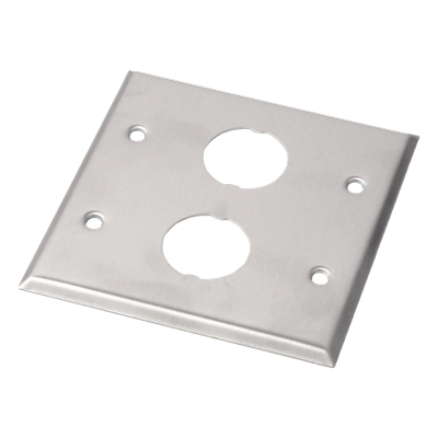 PANDUIT IAEFP2-2G - Placa de Pared Doble Industrial / 2 Puertos / Acero Inoxidable / 4.59x4.5x0.16 in / Montaje Vertical | SIERRA STORE