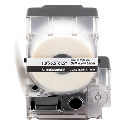 PANDUIT S100X650VAM - Casete de Etiquetas Autolaminadas / 45 Unidades / 25.4 x 165.1 mm (1 x 6.5 in) / Cables 4 a 8.1 mm (0.16 a 0.32 | SIERRA STORE