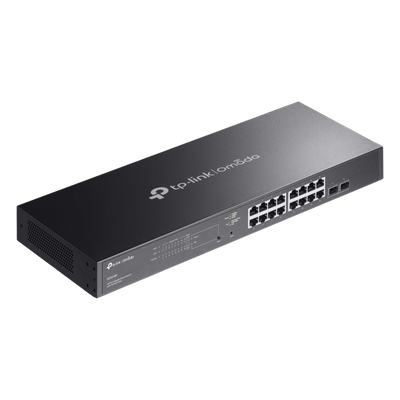 Switch Smart 18 Puertos / 16 Puertos PoE+ 802.3af/at / 150 W / 2 Ranuras SFP / Switching 36 Gbps / Enrutamiento Estático L2+ / Fanless | SIERRA STORE