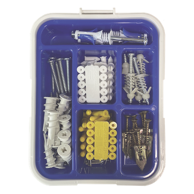 Kit de Fijación para Yeso y Tabique Hueco / 91 Piezas / Carga 5-30 kg (11.02-66.14 lb) / Temperatura -50°C a 80°C (-58°F a 176°F) / | SIERRA STORE