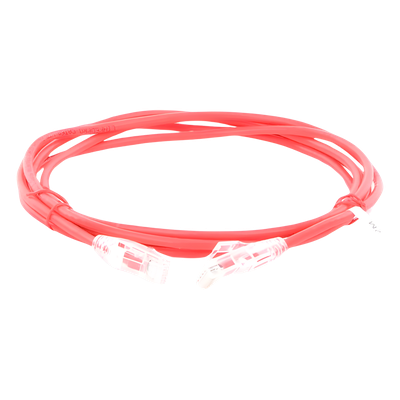 LINKEDPRO BY EPCOM LP-UT6A-200-RD28 - Cable de Parcheo Slim UTP Cat6A / 2 Metros (6.56 Pies) / 28 AWG / Rojo / RJ45 | SIERRA STORE