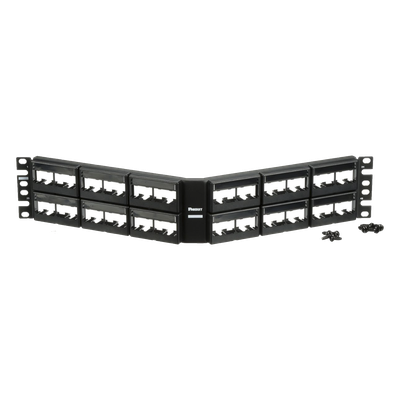 PANDUIT CPPLA48WBLY - Panel de Parcheo Modular / Angulado / 48 Puertos / 2UR / Sin Blindaje / Con Etiqueta y Cubierta | SIERRA STORE