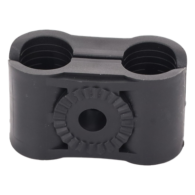 Sujetador Plástico para Cable Coaxial / Doble Fijación / 5/8" / Varilla Roscada 3/8" o M10 / ISO 9001:2015 y RoHS | SIERRA STORE