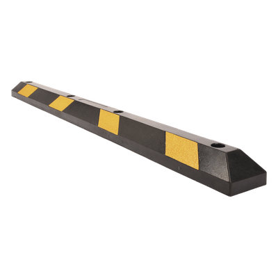 ACCESSPRO AC-183TV - Tope Vehicular / 183 cm (6 pies) / Caucho Rígido A85 / 5 Toneladas / 8 Franjas Reflejantes / Negro-Amarillo | SIERRA STORE
